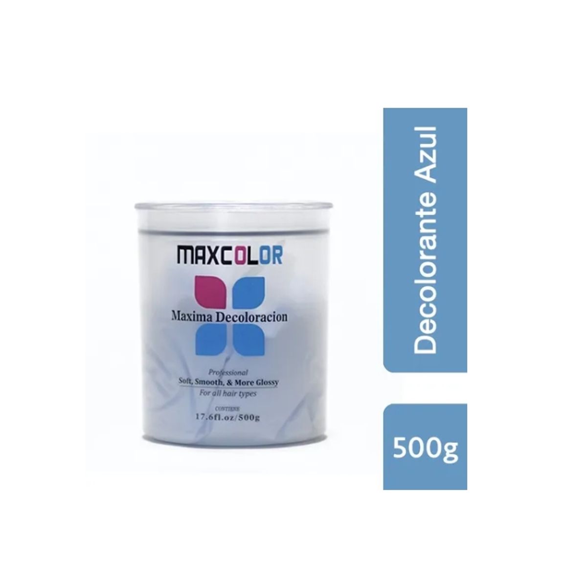 MAXCARE - Polvo Decolorante Azul Maxcolor Para Todo Tipo Cabello 500g