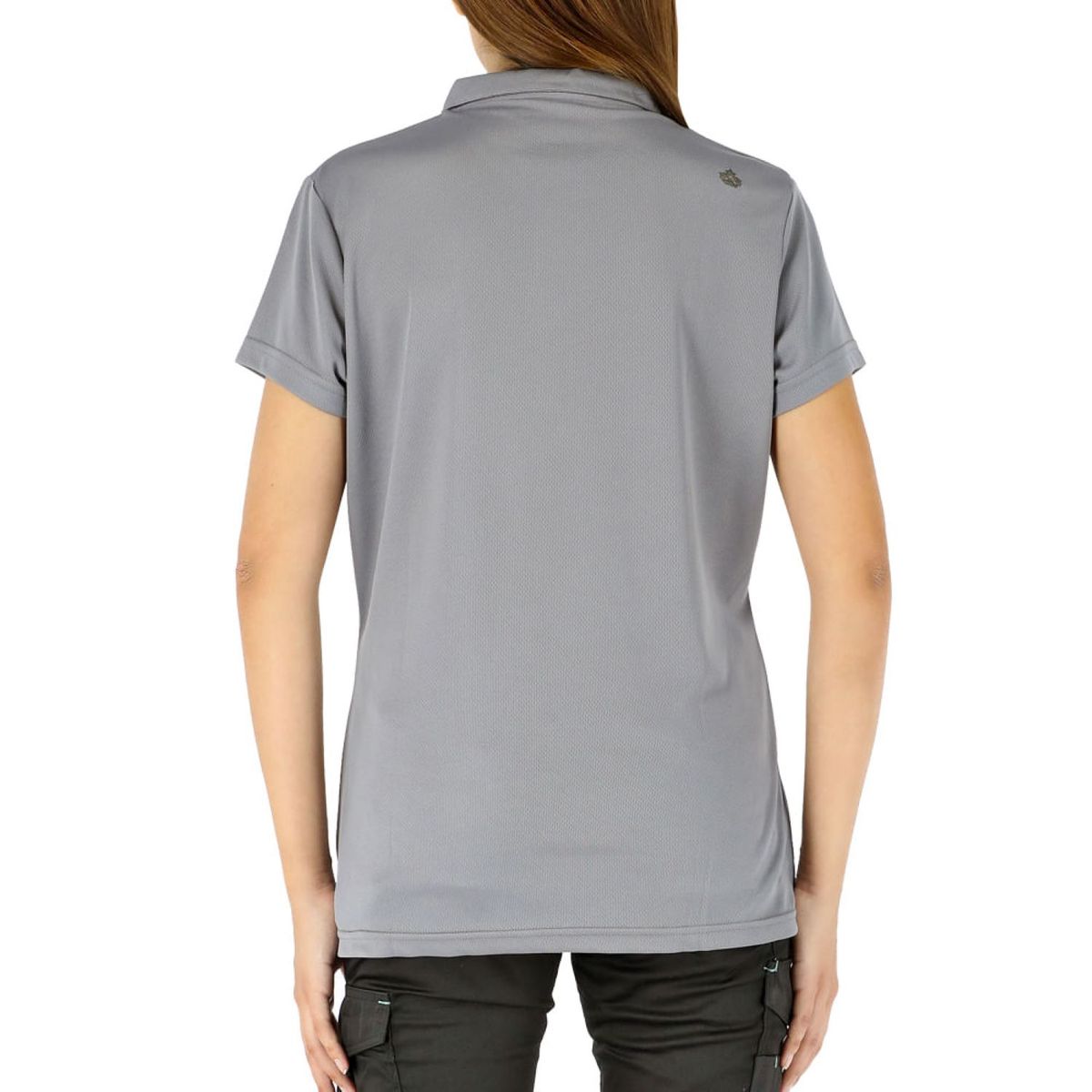 QUEBEC - Polera Cooldry Quebec Manga Corta Mujer Gris