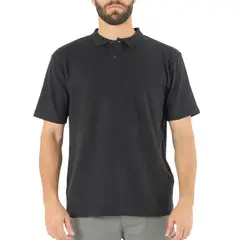 QUEBEC - Polera Pique Manga Corta Negro