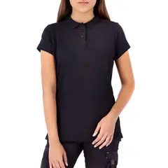 QUEBEC - Polera Pique Manga Corta Negro Mujer