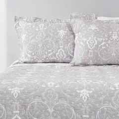 NINA HERRERA - Cubrecama Jacquard Luberon Gris 2 Plazas