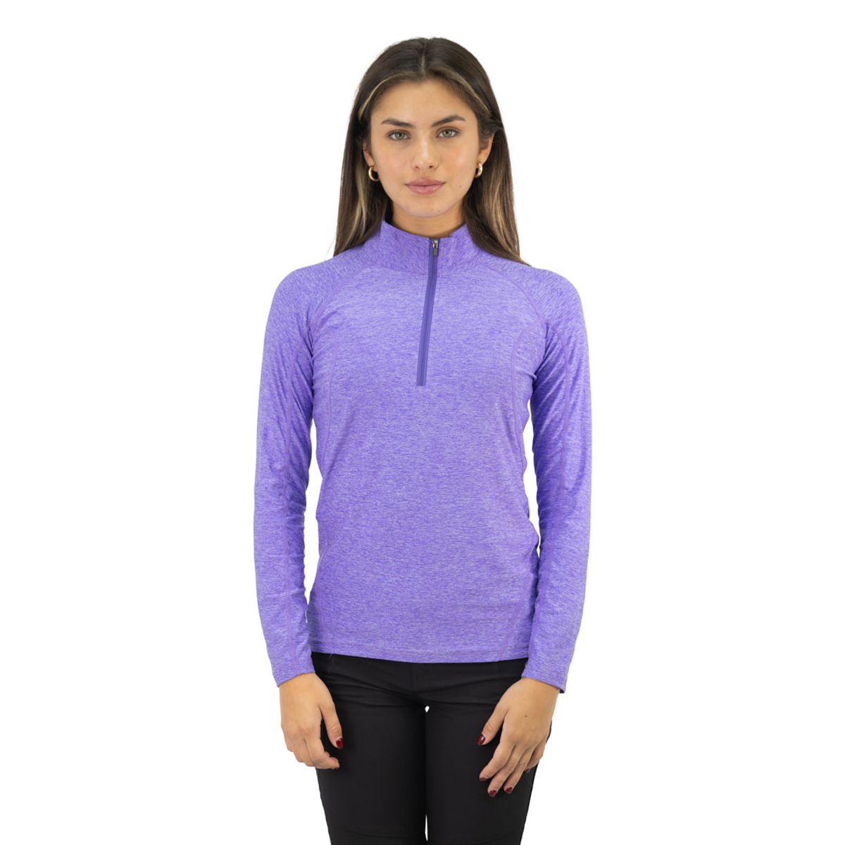 HARDWORK - Polera Dry Fit HW Manga Larga Mujer Lila