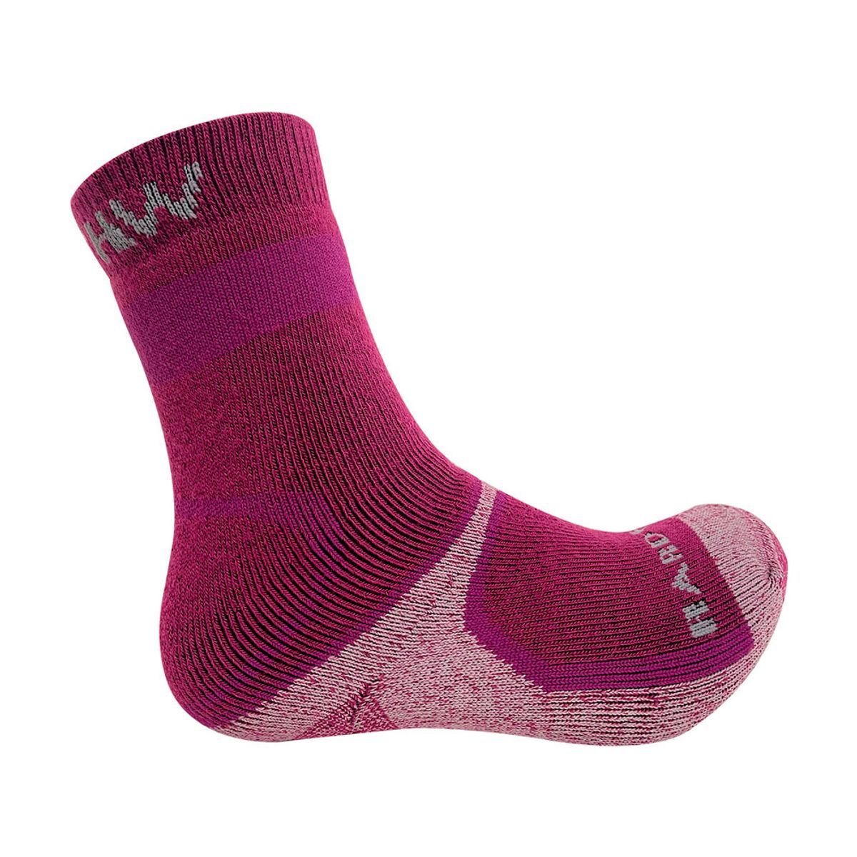 HARDWORK - Calcetin HW con Cobre Antibacteriano 35% Lana Burdeo Mujer