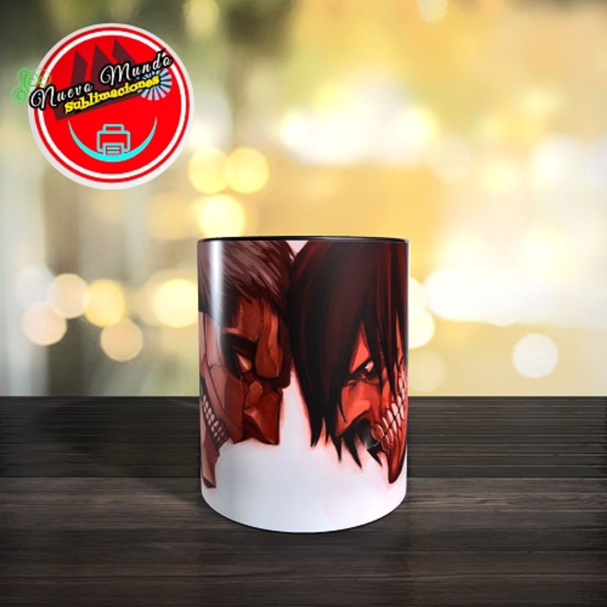 GENERICO - TAZA MÁGICA - EREN Y REINER TITAN