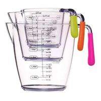 Set 3 Tazas Medidoras Vasos Medidores Jarra De Medir Taza