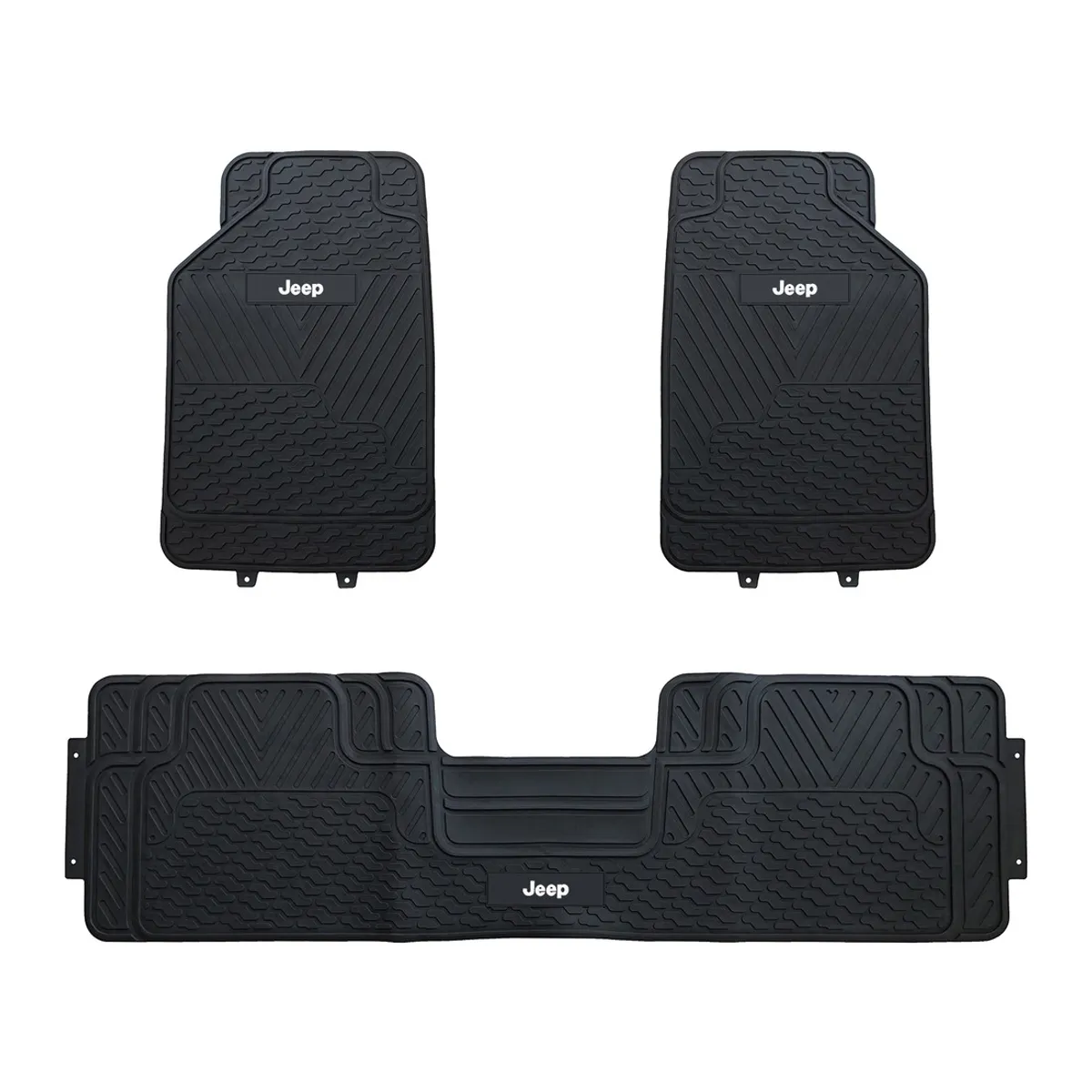 GENERICO - Pisos De Goma 3 Piezas Jeep Para Vehículos