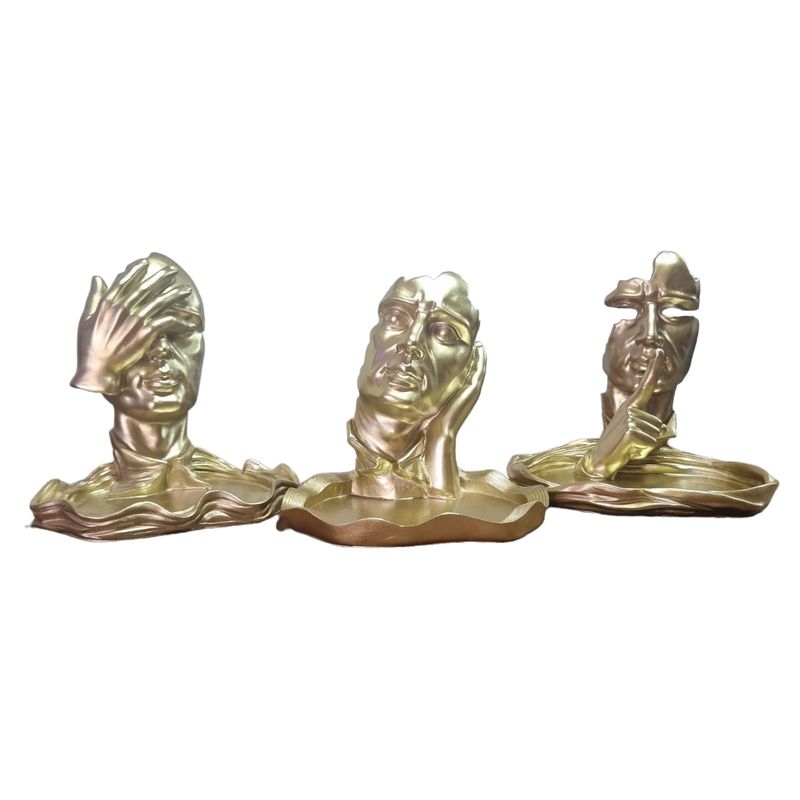 GENERICO - Ciego Sordo Mudo Contemporáneo Figura Decorativa Porta llaves