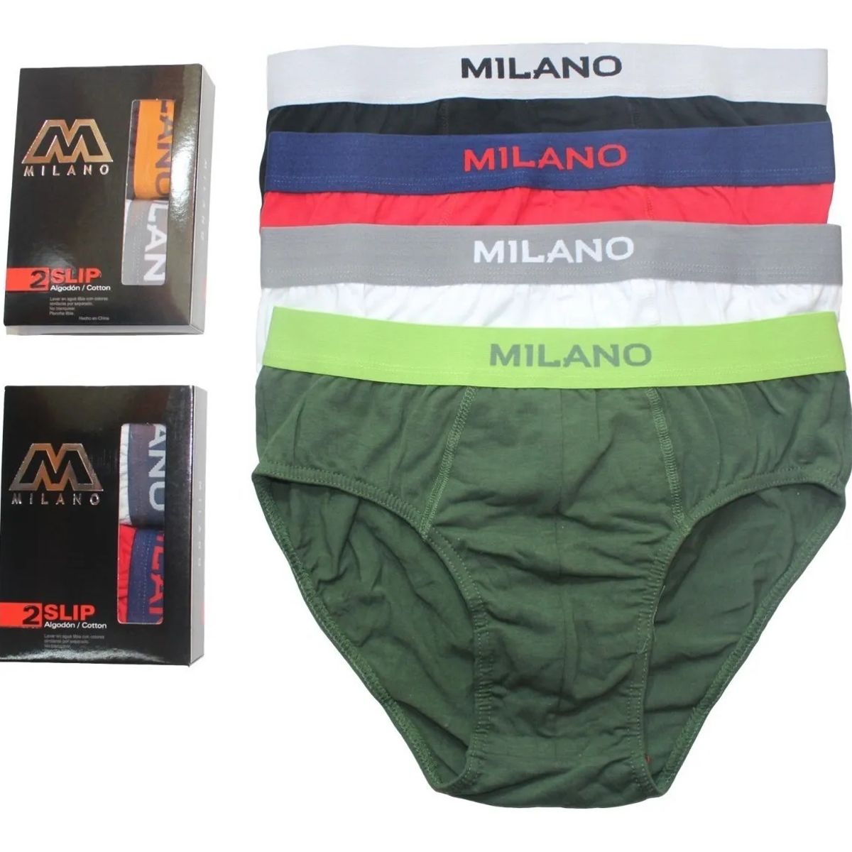 GARSIL - 12 Calzoncillos Slip De Algodón Para Hombre.