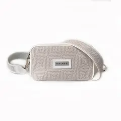 TRELKE - BANDOLERA CUERO BLANCA