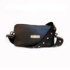 TRELKE - BANDOLERA CUERO NEGRA