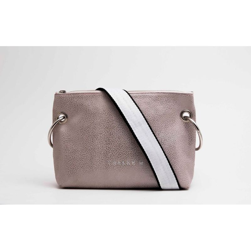 TRELKE - CARTERA CRUZADA DOMO PLATA.