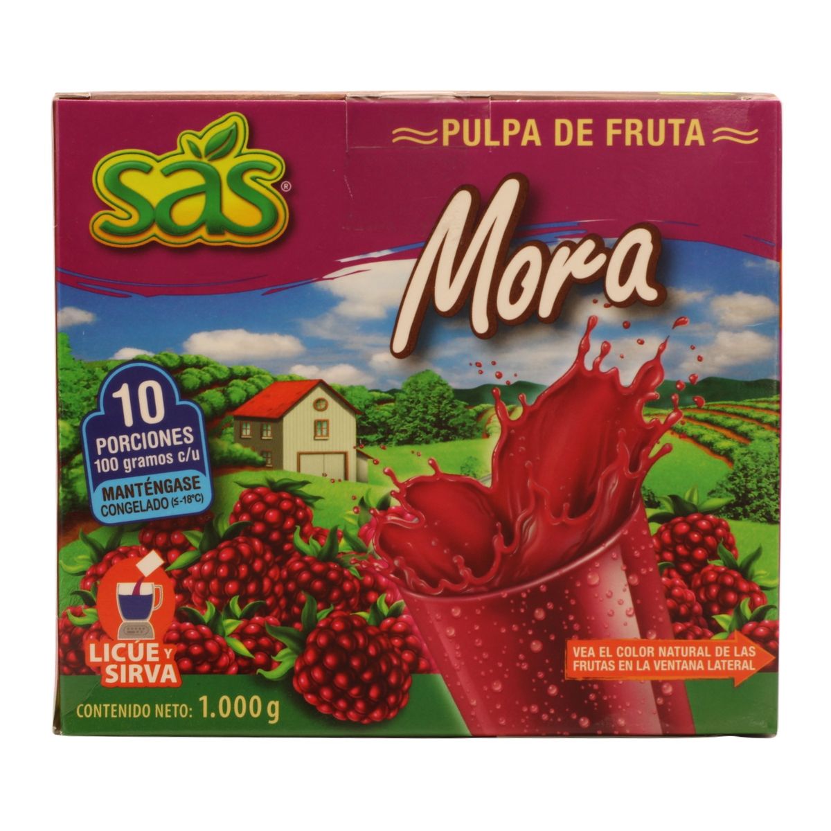 SAS - Pulpa natural de Mora - 1 kilo