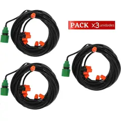 GENERICO - Kit Riego Aspersor Riego Enfriador Patio Regador Aspersor X3