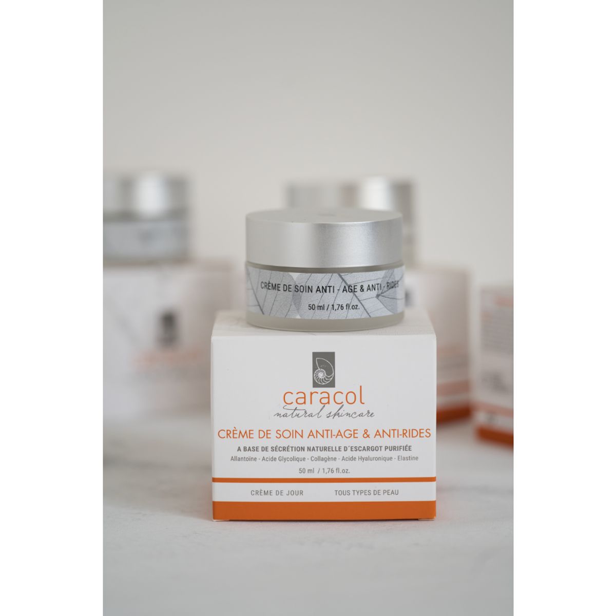 CARACOL NATURAL SKINCARE - Crema Hidratante Antiedad Antiarrugas Caracol Natural 50 ml