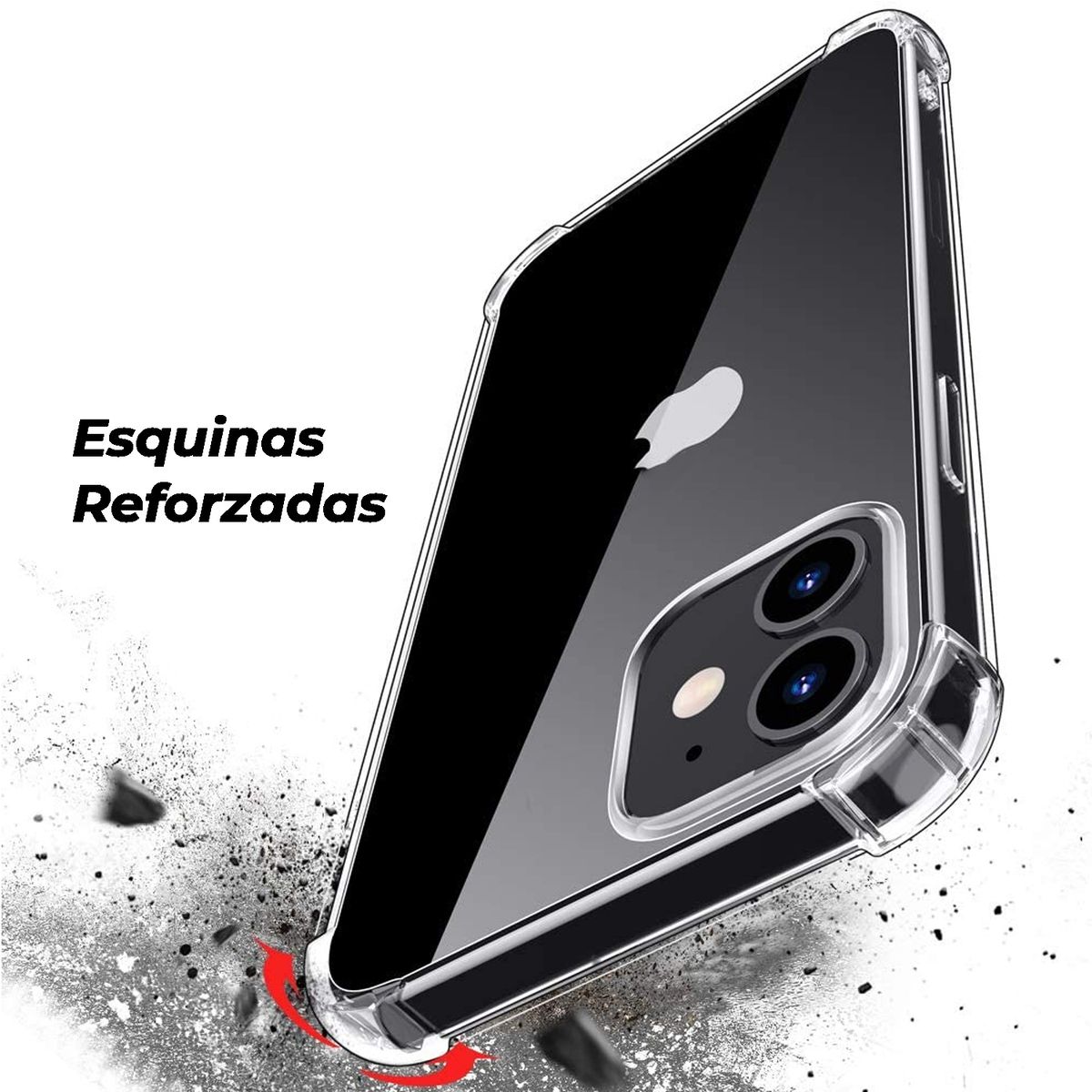 XUNDD - Carcasa para iPhone 12 Transparente Reforzada