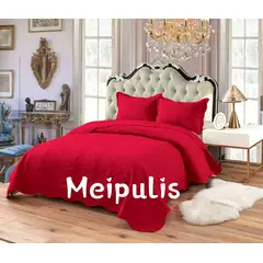 GENERICO - Cobertor Quilts de Verano 2 plazas Rojo