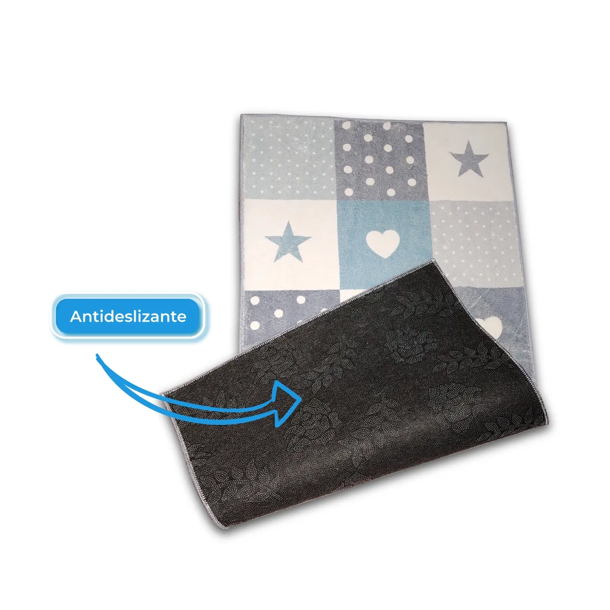 GENERICO - Alfombra Infantil Celeste Antideslizante