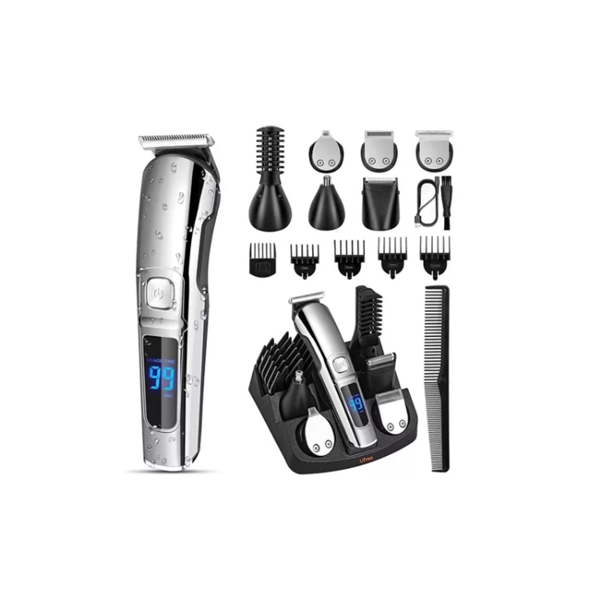 GENERICO - Cortadora De Pelo Profesional Y Barba 11 En 1 Recargable