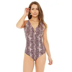 H2O WEAR - Traje de Baño Entero Mujer Control Piton Rosa Rosa.