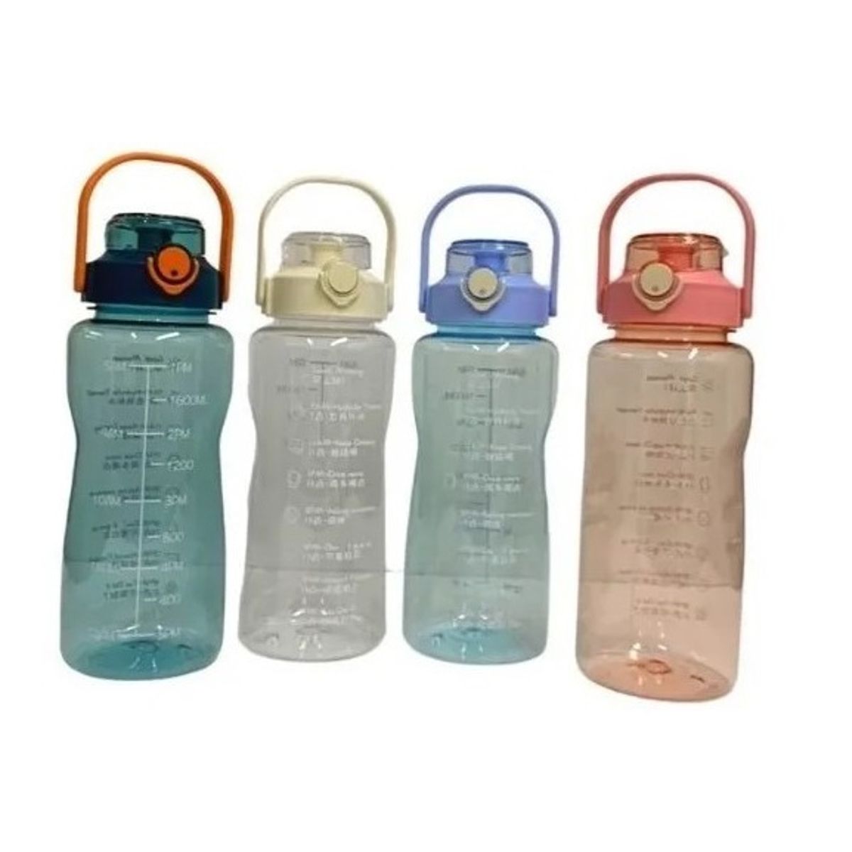 GENERICO - Botella De Agua Motivacional 2 Litros Con Indicador Medida