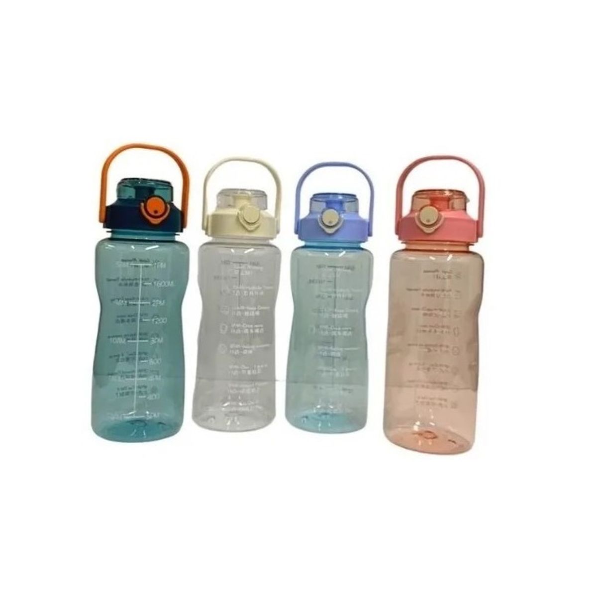 GENERICO - Botella De Agua Motivacional 2 Litros Con Indicador Medida