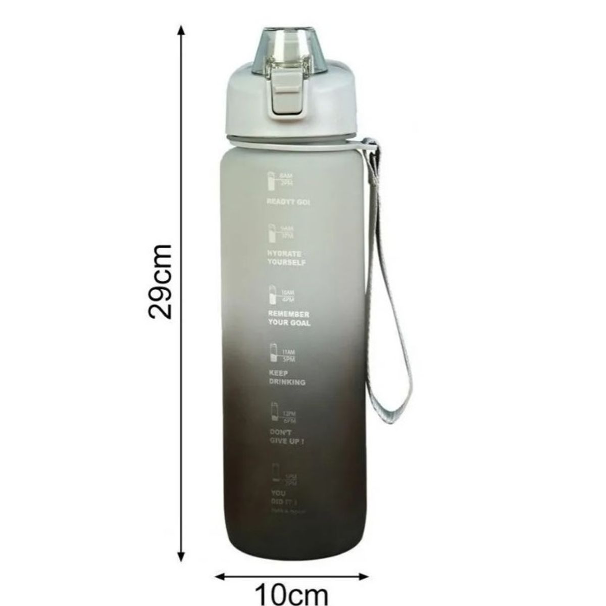 GENERICO - Botella De Agua Con Medidor Motivacional 1000 Ml