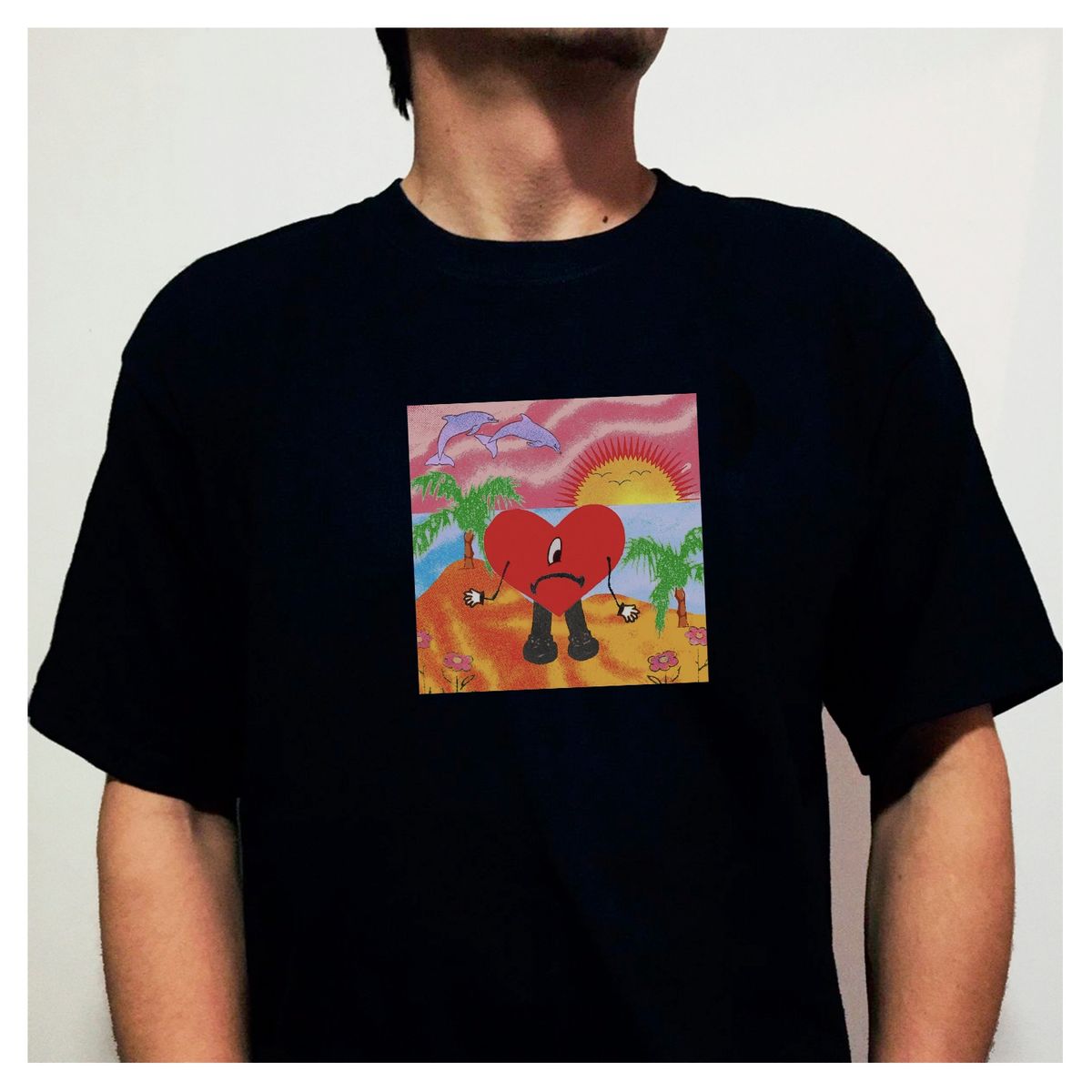 GENERICO - Polera negra BAD BUNNY Unisex