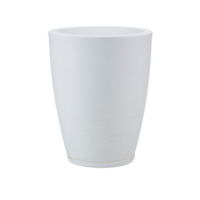 FLORIDIS - MACETERO FLORIDIS BLANCO AMSTERDAM 44CM ALTO CON PLATO