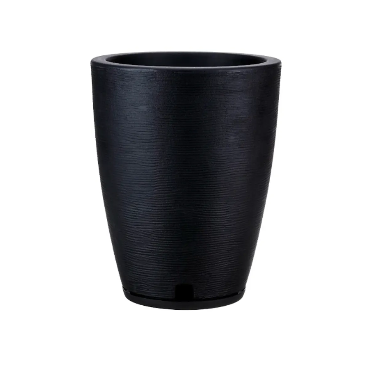 FLORIDIS - MACETERO FLORIDIS NEGRO AMSTERDAM 44CM ALTO CON PLATO