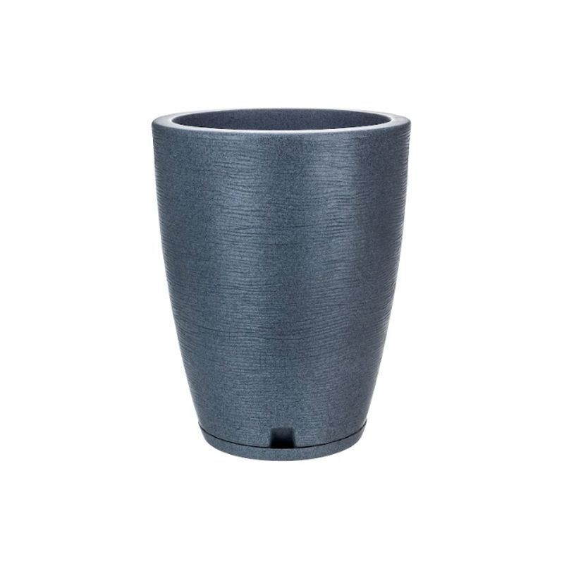 FLORIDIS - MACETERO FLORIDIS GRAFITO AMSTERDAM 44CM ALTO CON PLATO