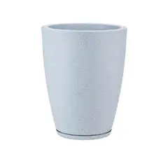 FLORIDIS - MACETERO GRIS CLARO AMSTERDAM 44CM ALTO CON PLATO