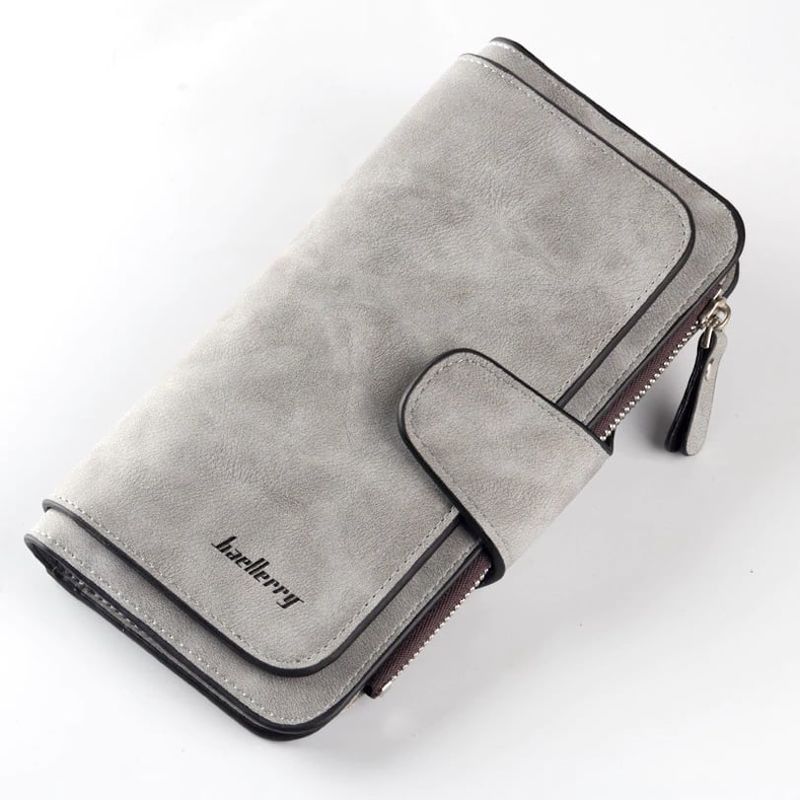 BAELLERRY - Billetera Larga Cuero Pu Lujo Moda Casual Mujer Baellerry