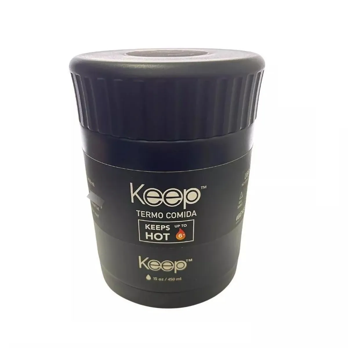 KEEP - Termo De Comida Keep Acero Inoxidable 450 Ml Colores - Negro