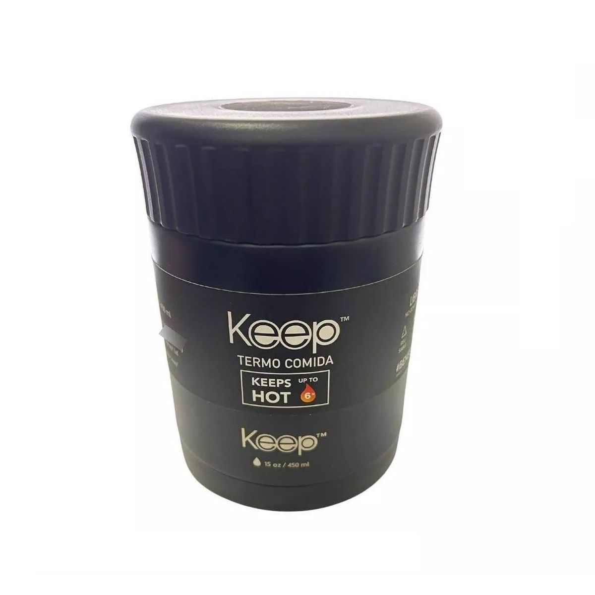 KEEP - Termo De Comida Keep Acero Inoxidable 450 Ml Colores - Negro