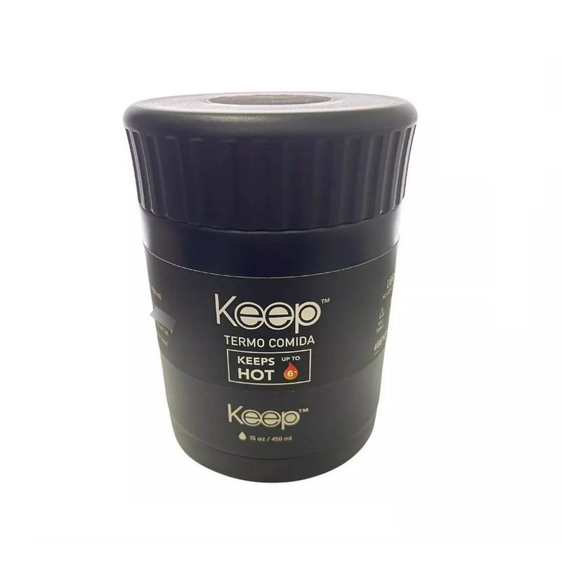 KEEP - Termo De Comida Keep Acero Inoxidable 450 Ml Colores - Negro