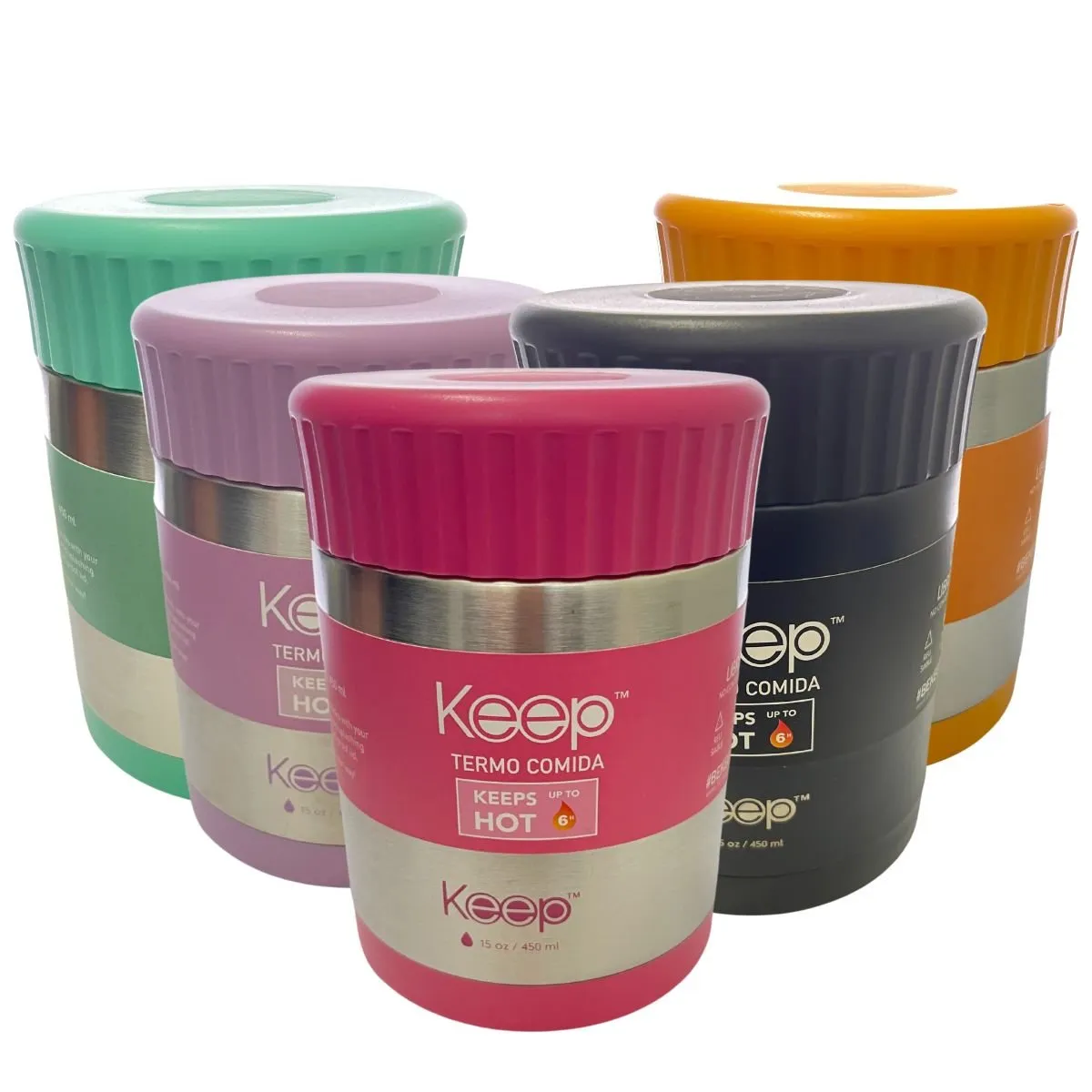 KEEP - Termo De Comida Keep Acero Inoxidable 450 Ml Colores - Negro
