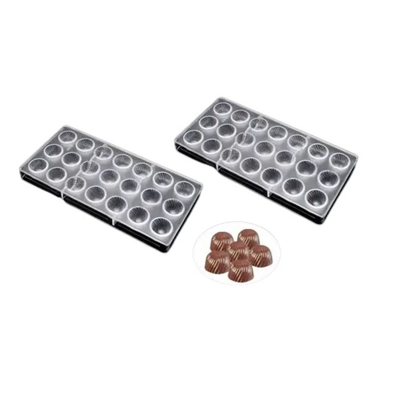 GENERICO - 2 Moldes Chocolate Moldes De Chocolate Policarbonato Trufa