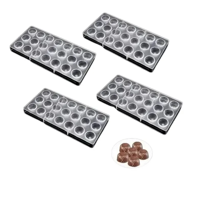 GENERICO - 4 Moldes Chocolate Moldes De Chocolate Policarbonato Trufa