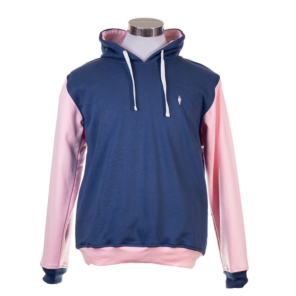 GENERICO - Poleron infantil con capucha azul-rosa