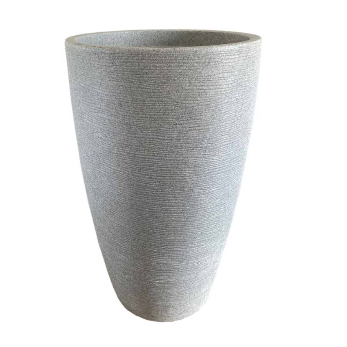 FLORIDIS - MACETERO FLORIDIS GRIS CLARO AMSTERDAM 65 CM ALTO CON PLATO