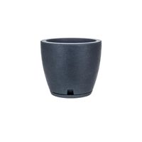 MACETERO GRAFITO AMSTERDAM 28CM ALTO CON PLATO