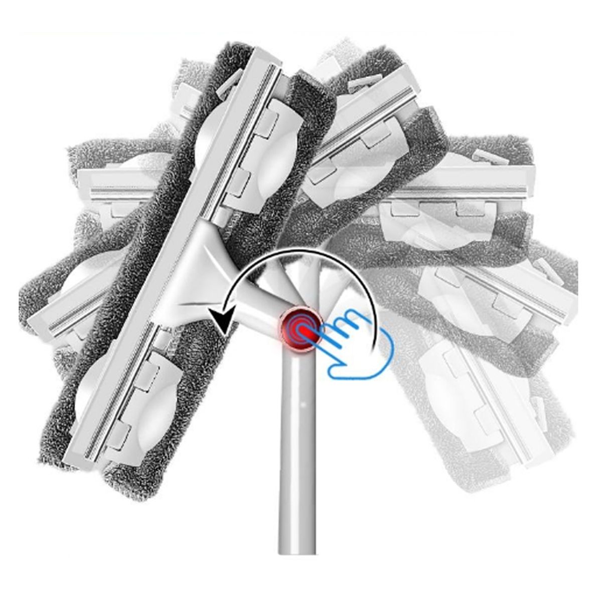 MIABU - Limpia Vidrios Extensible Telescópico Largo ajustable