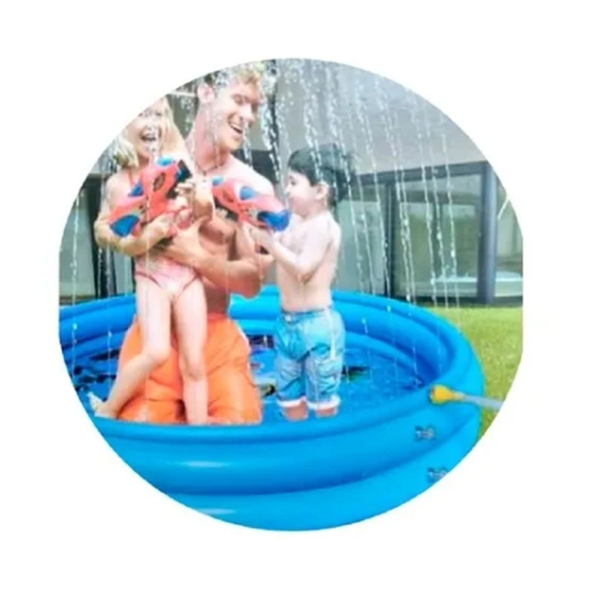GENERICO - Piscina Inflable Rociadora Redonda 152cm Niños 306 Jp Ideas