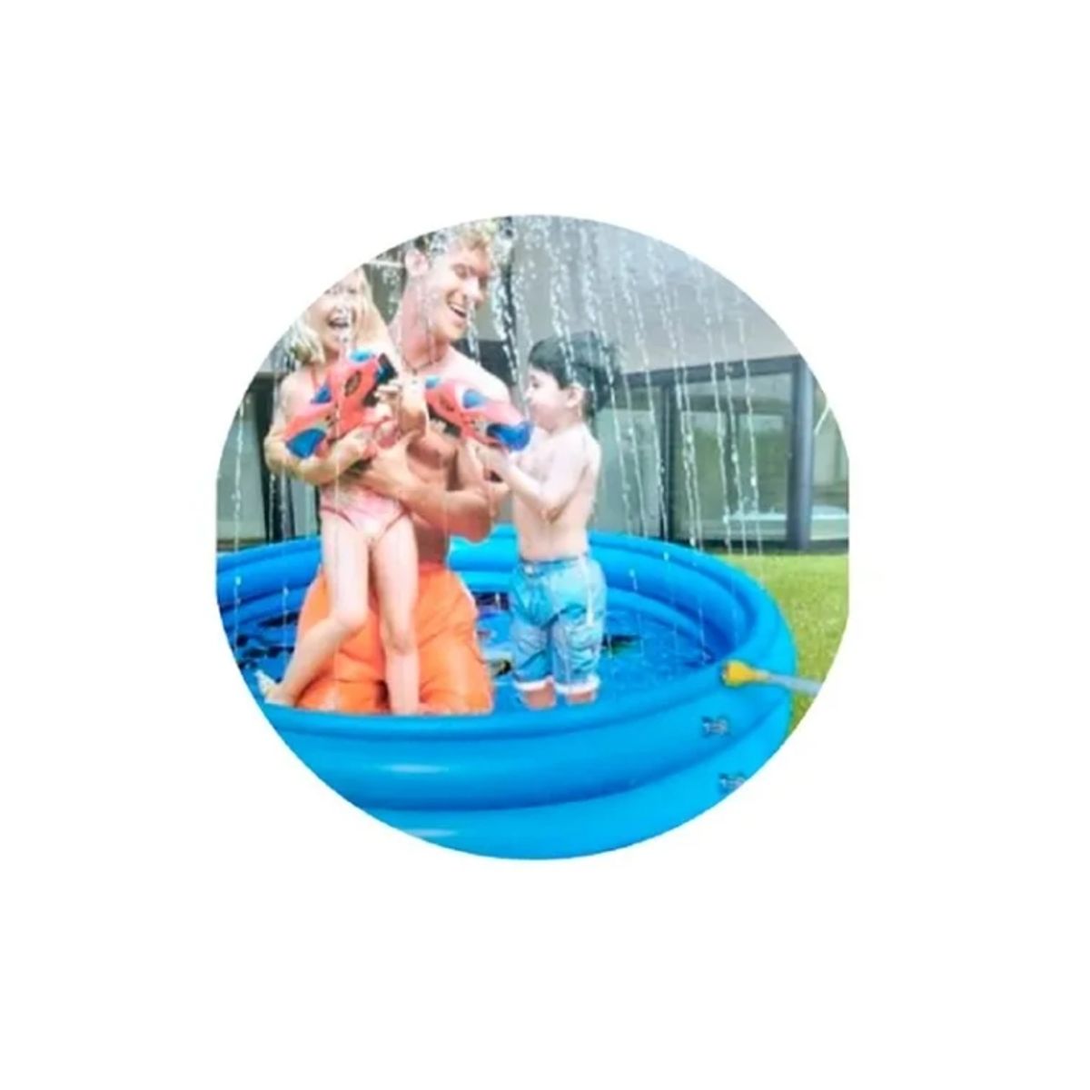 GENERICO - Piscina Inflable Rociadora Redonda 152cm Niños 306 Jp Ideas