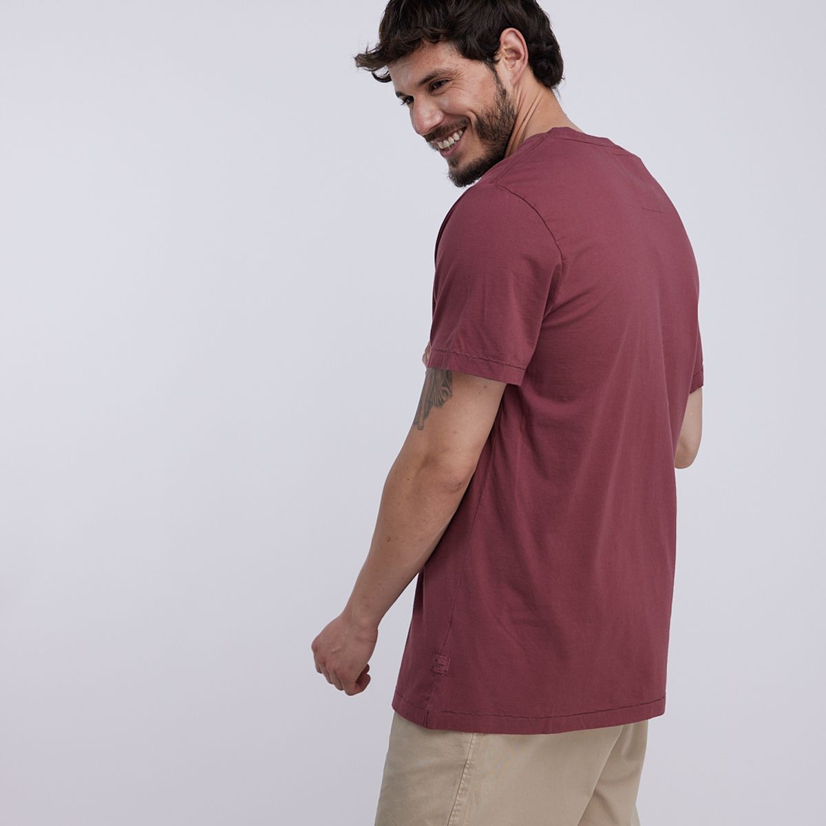 PANAMA JACK - Polera MC Barcelona Burdeo Panama Jack