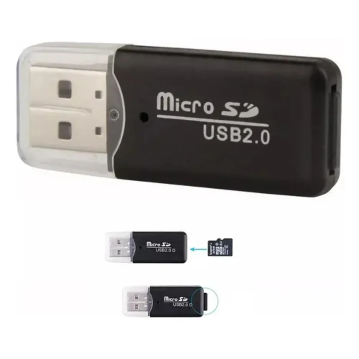 DM - LECTOR DE MEMORIA MICROSD A USB 2.0 DM