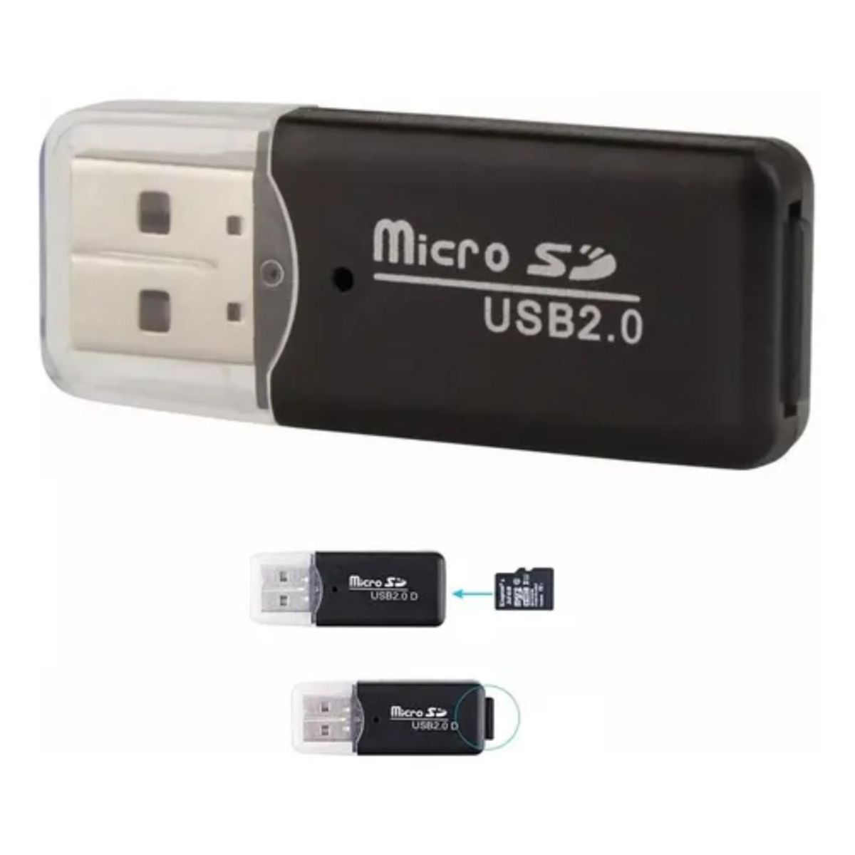 DM - LECTOR DE MEMORIA MICROSD A USB 2.0 DM