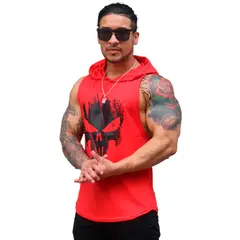 ADEMAN - Polera Musculosa The Punisher Rojo