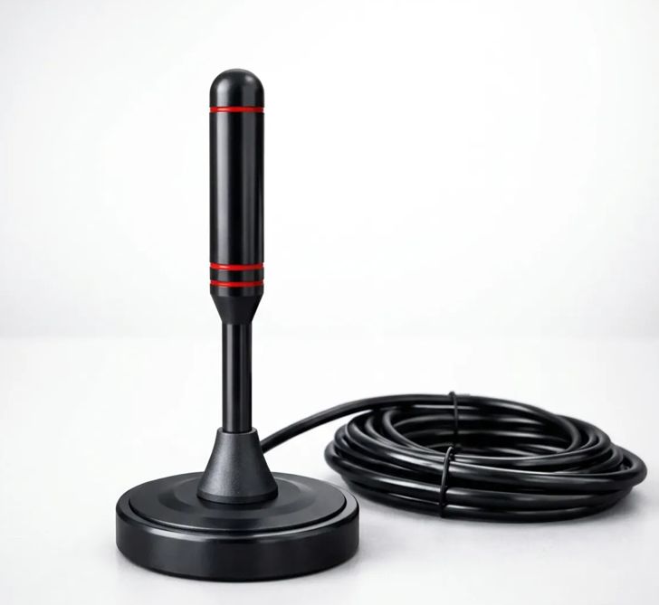 GENERICO Antena Digital para Televisor con Base Magnética Interior y Exterior