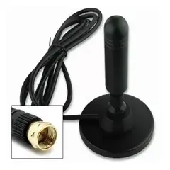 GENERICO - Antena Digital para Televisor con Base Magnética Interior y Exterior